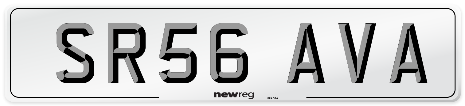 SR56 AVA Number Plate from New Reg